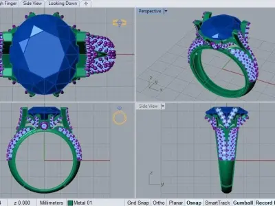 women ring Free 3D print model
