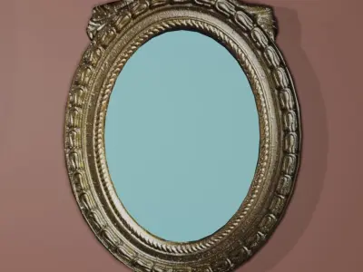 LOW POLY GOLD MIRROR  Free low-poly 3D model