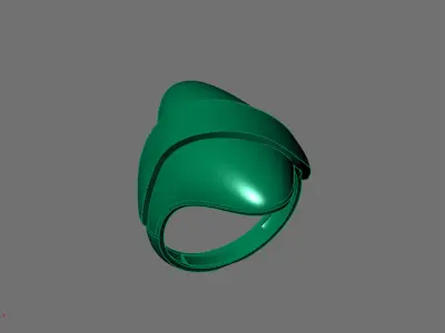 Women Ring Plain Ring Ready STL 3DM Models Womens Rings 3D print model 55