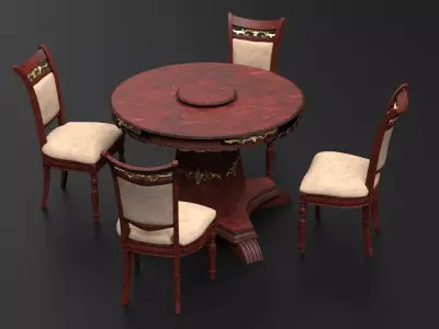 Chair and Table 3D model
