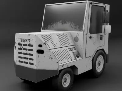 Tiger-TC-40-5 Low-poly 3D model