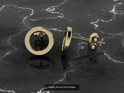 12 Jewelry Shapes Earrings with no diamonds 3D Model Pack