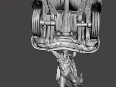 superman car lift action model  3D print model