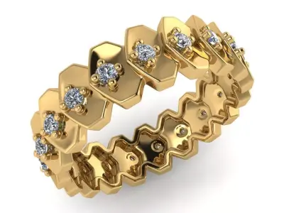 light weight gold diamond rings-C111116SKCH2025980-wt-5-10 3D print model