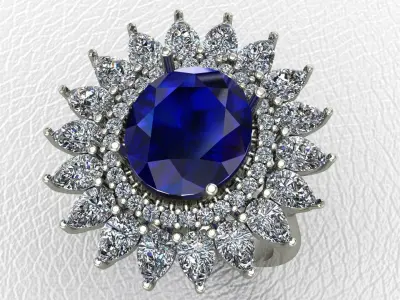 CAPULET ENGAGEMENT RING 3D MODEL 3D PRINT MODEL  3D print model