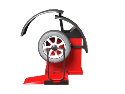 Tire Balancer Machine Low-poly 3D model