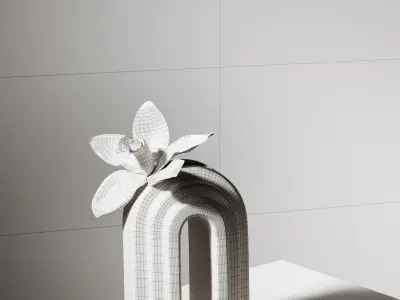 Cimbidum orchid flower 3D model