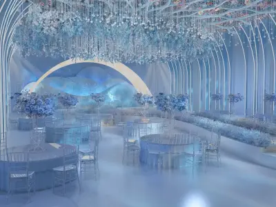  Wedding Banquet Hall 1 3D model