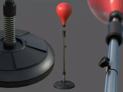 Height adjustable punching bag 3D model
