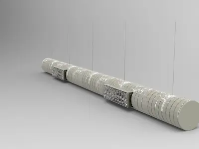 Airduct Hanging Low Poly Low-poly 3D model