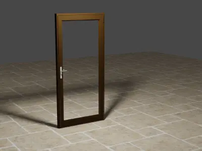 SINGLE ALUMINUM DOOR 90cm 3D model