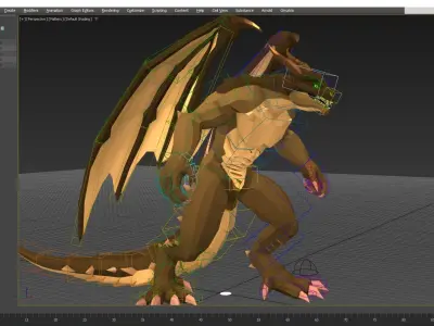 Drake the Dragonkin Low-poly 3D model