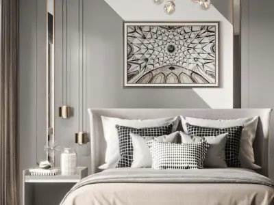 bedroom villa Home Modern decoration 3D model