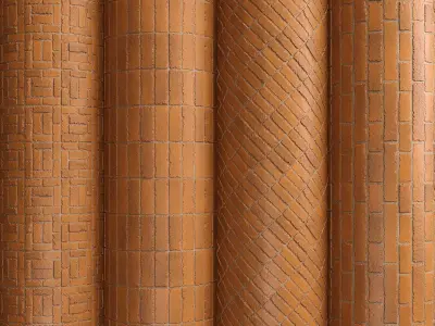 Materials 13- Brick Tiles PBR in 4 Patterns Texture