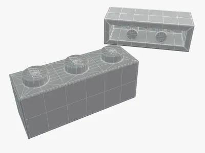 Lego Bricks 1x3 - 1x16 3D model