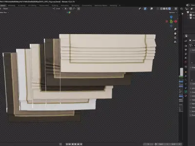 Roman Blinds 3D model