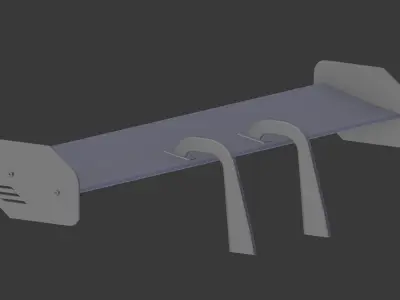 Swan Neck Wing Low-poly 3D model