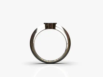 Enamel heart ring 3D print model