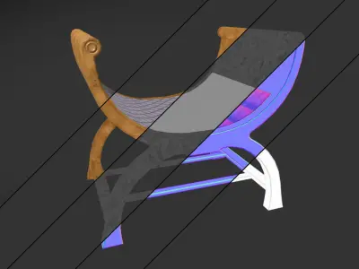 Cylindrical Chair Free low-poly 3D model