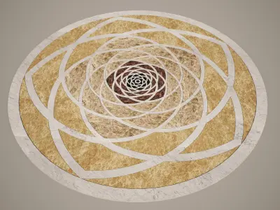 Flooring design Medallion 3d and vector file 3D model 3D model