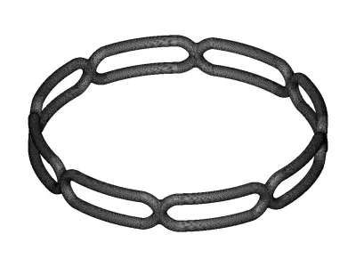 Plastic Graceful Fancy Bangle 3D model