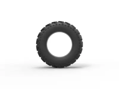Pulling tractor rear tire 11 Scale 1 to 25 3D print model