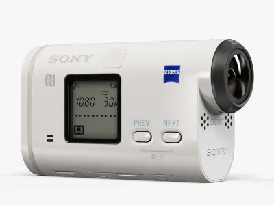 Sony HDR-AS200V action camera Low-poly 3D model