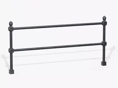 Guardrail C Low-poly 3D model