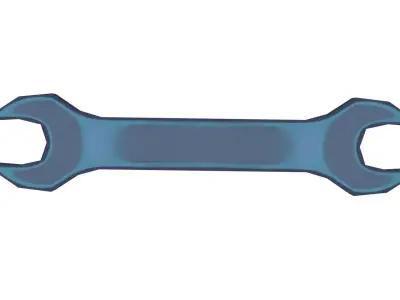 Wrench - Hand Painted Free 3D model