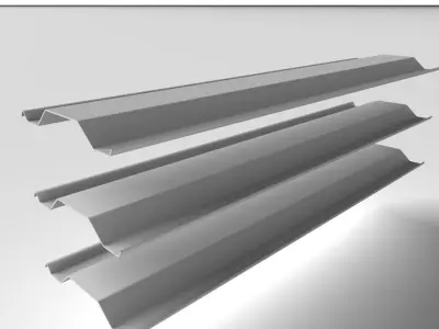 Metal Profile - Steel Pile 005 3D model
