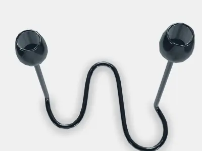 SILVERPARON Candlestick for 2 candles Low-poly 3D model