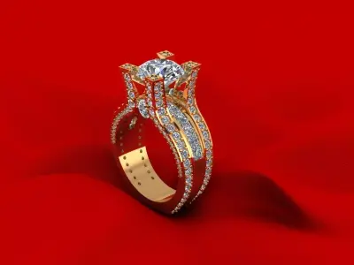 Woman Wedding Ring 185 3D print model