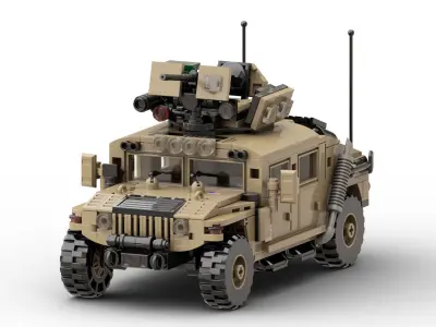 MocBricks3D - Lego Humvee 3D print model