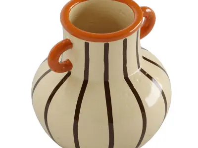 Ceramic vase with handle 3D model