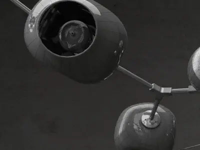 Branching burst 6 lamps 3D model