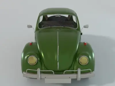 Volkswagen Beetle Low-poly 3D model