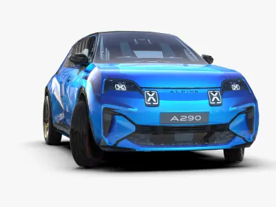 Alpine A290 2025 New Low-poly 3D model