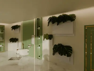 Modern Luxury Bathroom 3D model