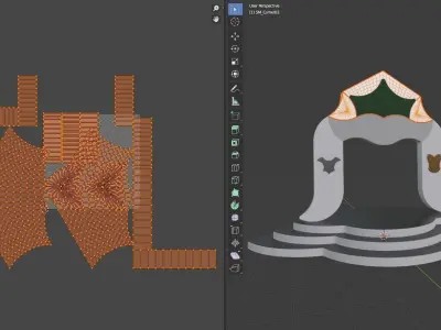 Entrance Low-poly 3D model