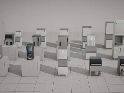 Scotsman Ice Maker - 15 Models Low-poly 3D model