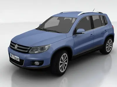 VW Tiguan Low-poly 3D model