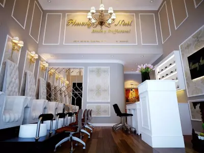 Nail salon Low-poly 3D model