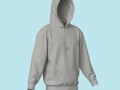 Hoodie for men 2 3D model