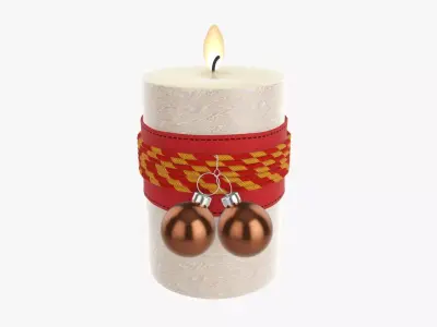  Candle Christmas DIY 01 3D model