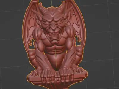 Wall Gargoyle Sculpture Gothic and Fantasy Decor 3D print model