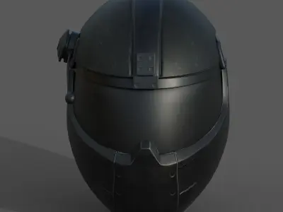 Helmet scifi military combat 3d model low poly human generic  Low-poly 3D model buy