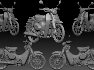 honda super cub 125 3D print model