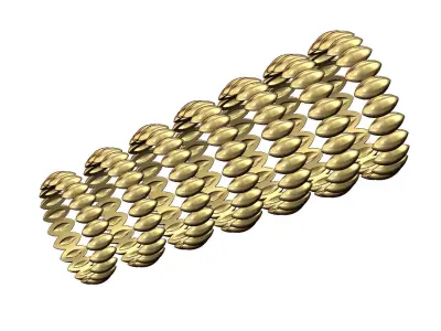 Seed shaped motif band size 5to11 3D print model