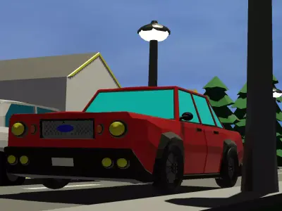 Low Poly Car Low-poly 3D model 27