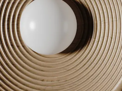 Circle Wall Lamp 3D model